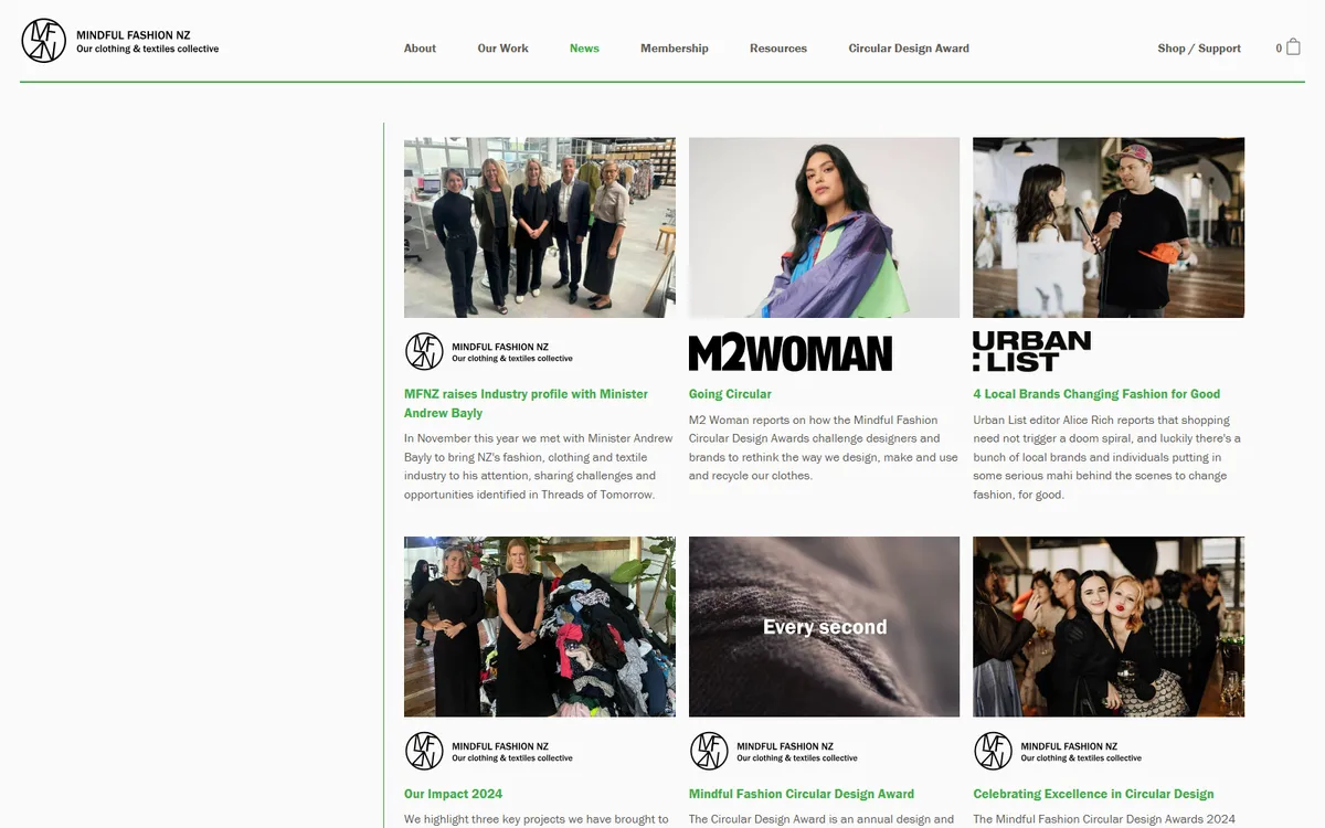 Screenshot of mindfulfashion.co.nz