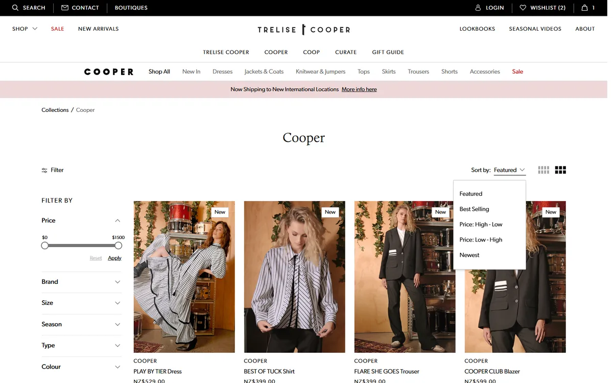 Screenshot of trelisecooperonline.com