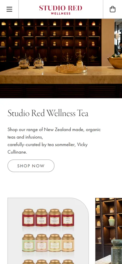 Screenshot of studioredwellness.com